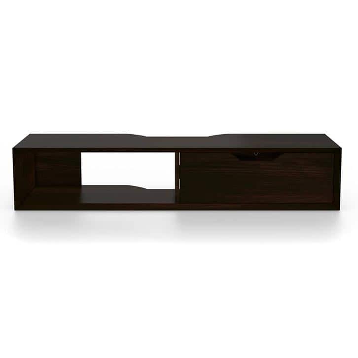 Sawyer Solid Wood Wall Mounted TV Unit in Mahogany Finish