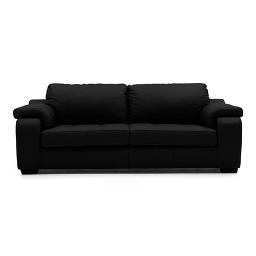 Trissino 3 Seater Leather Sofa in Licorice Colour
