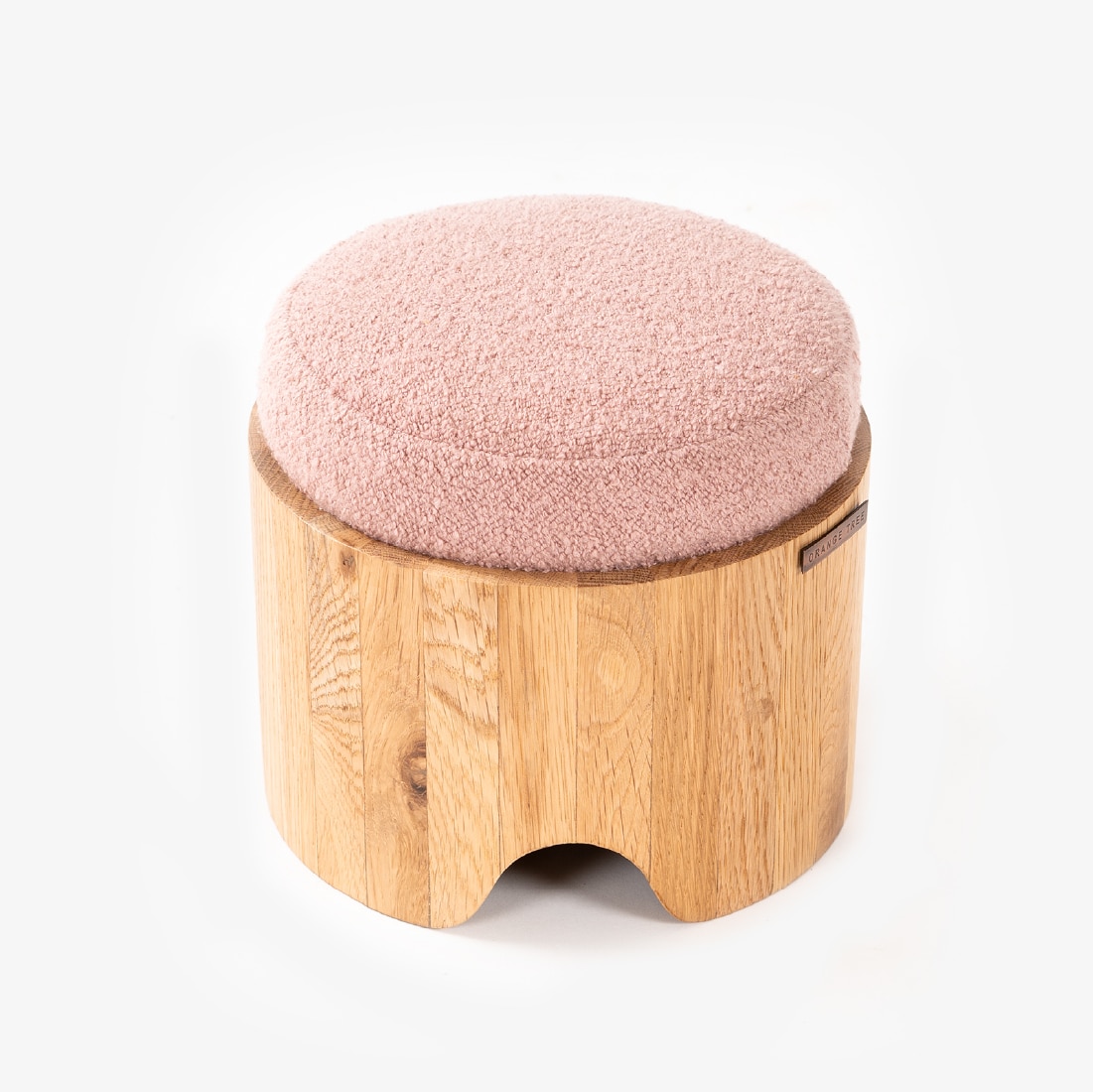 Kiko Blush Solid Wood Stool in Maroon Colour - Orange Tree