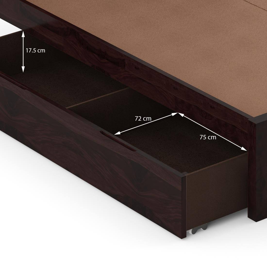 Stockholm Storage Queen Size Bed (Solid Wood)