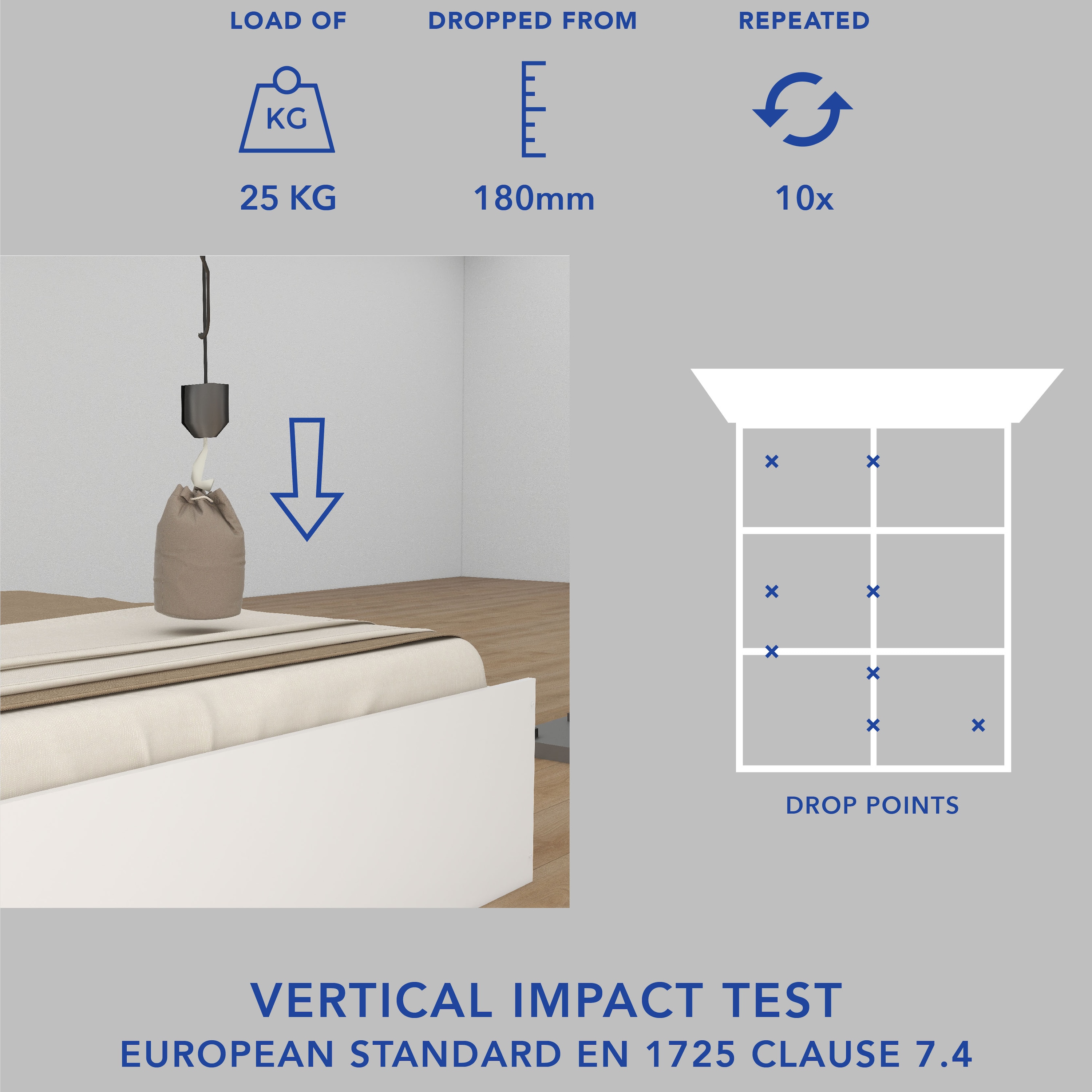 Ashtanga Bed With Premium Leatherette Fabric Box and Half Hydraulic Storage - Queen Bed