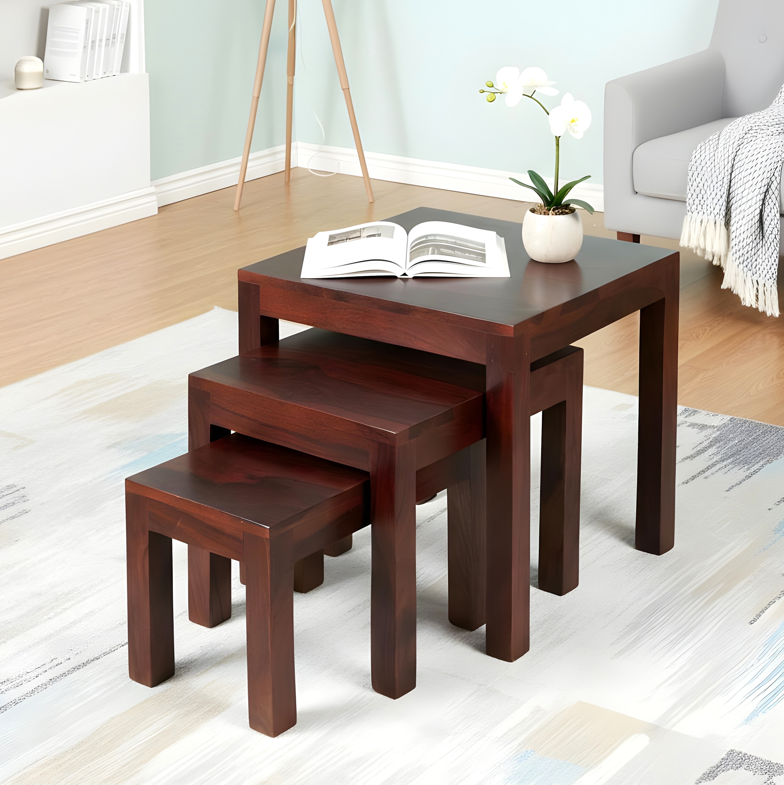 Oakmont Nested Stool Set of 3