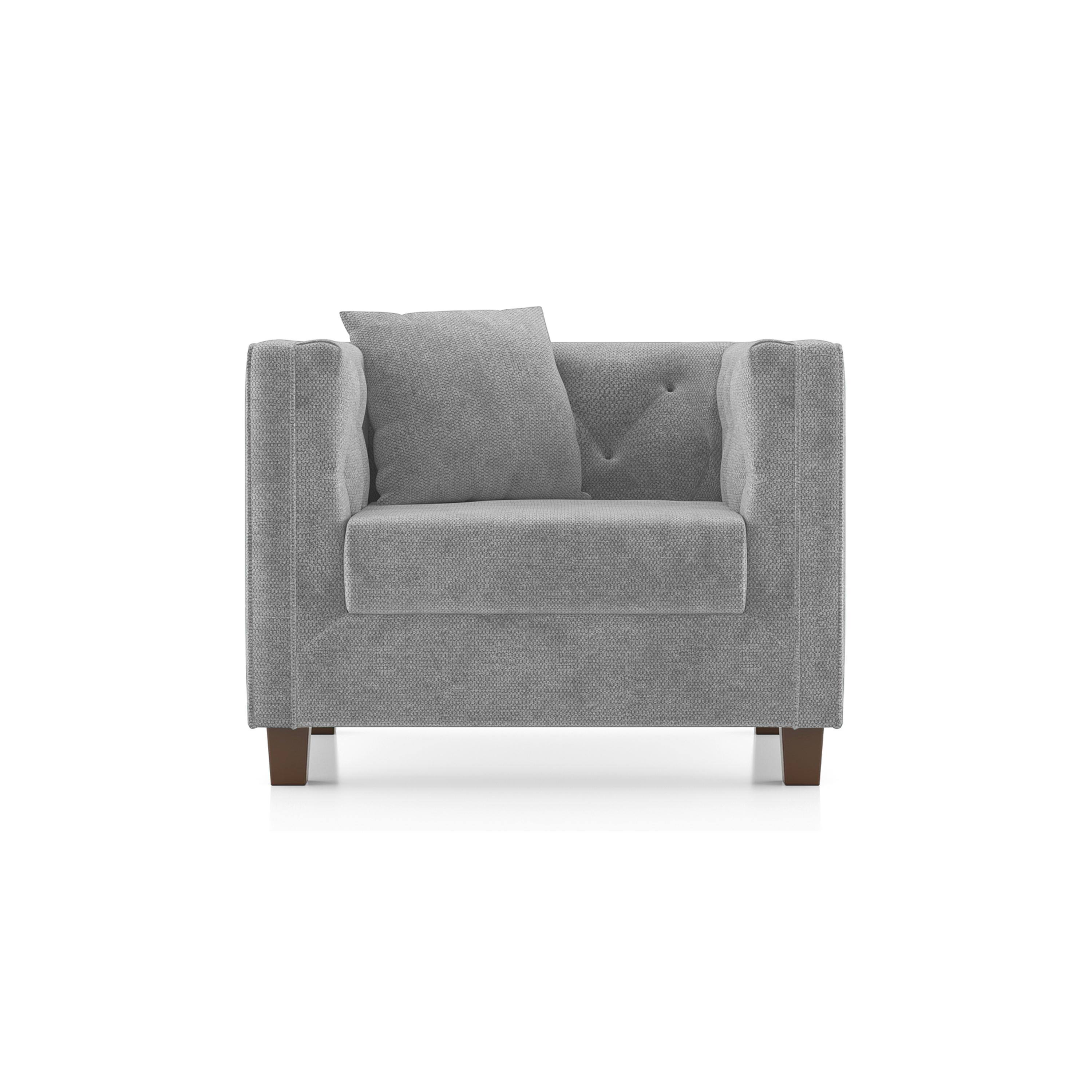 Windsor Essential 1 Seater Fabric Sofa In Granite Weave