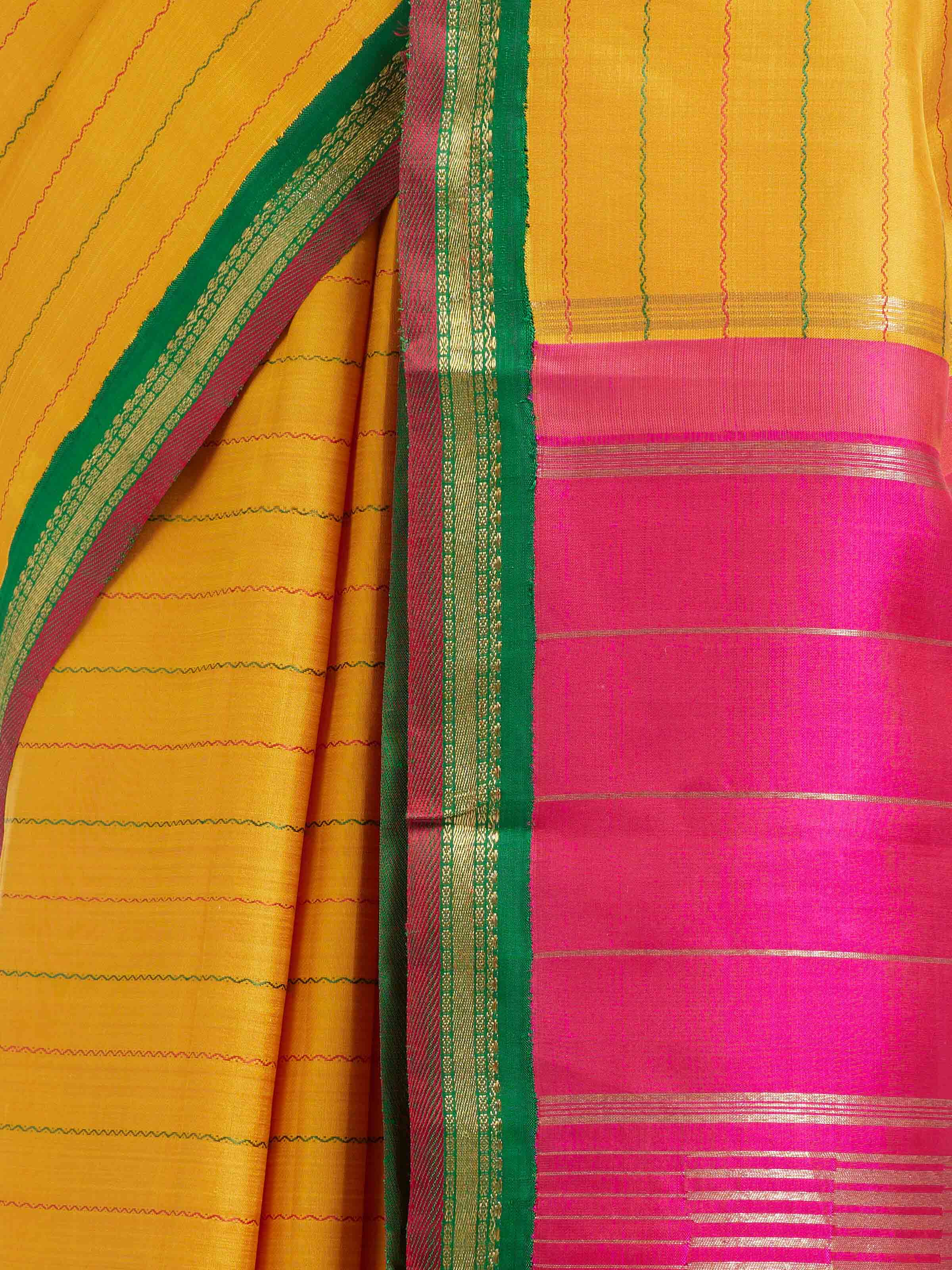 Yellow Silk Kancheepuram Saree
