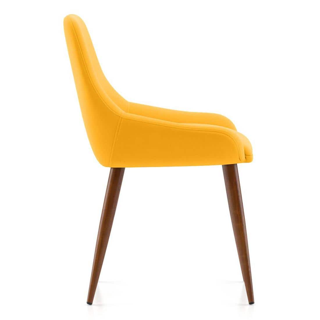 Rickman Fabric Accent Chair in Matty Yellow Colour