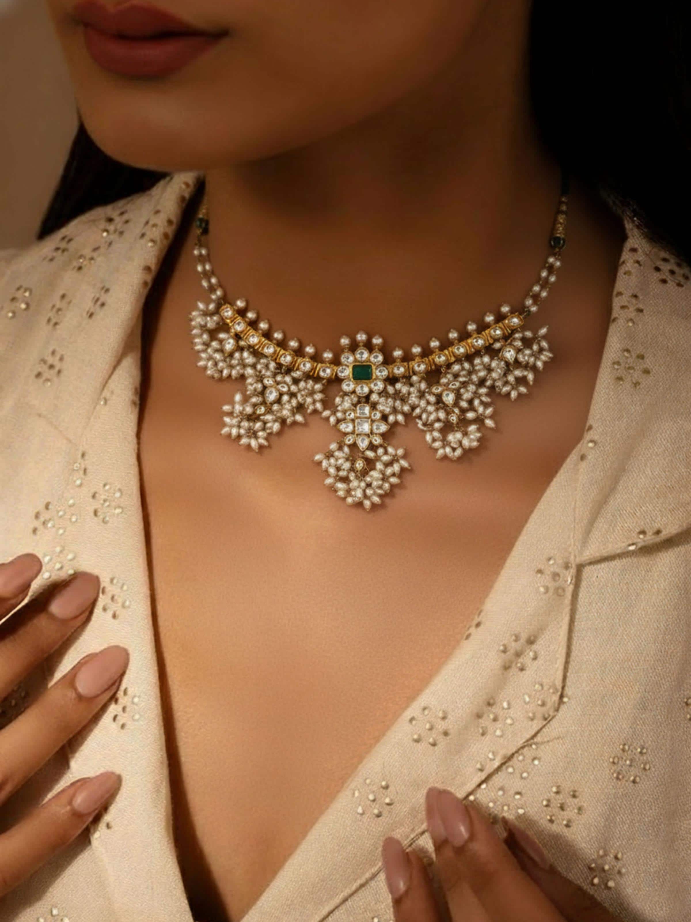 Guttapusalu Silver Choker