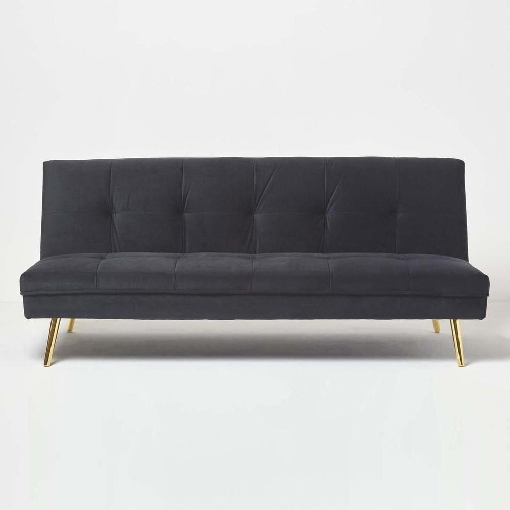 Lebon 3 Seater Sofa Cum Bed In Black Color