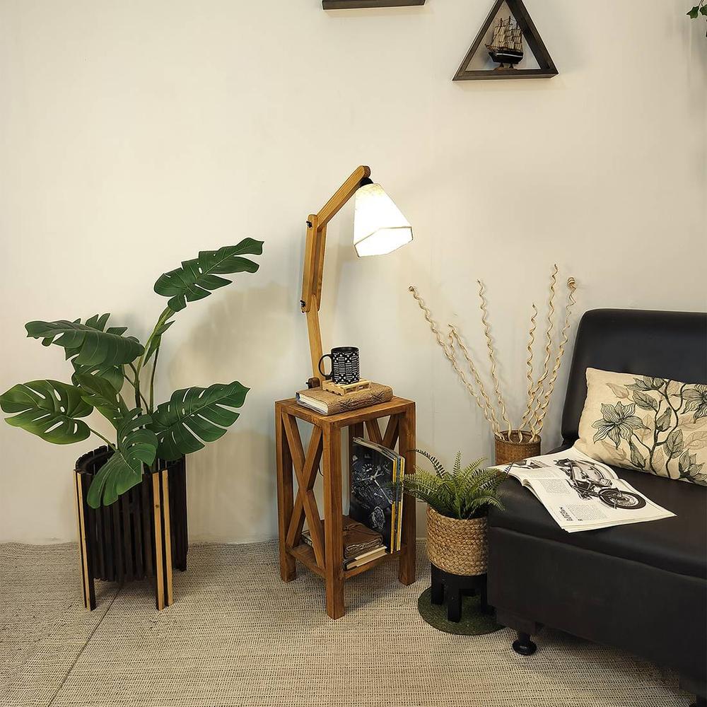 Maurice Beige Jute Floor Lamp with Beige Jute Base