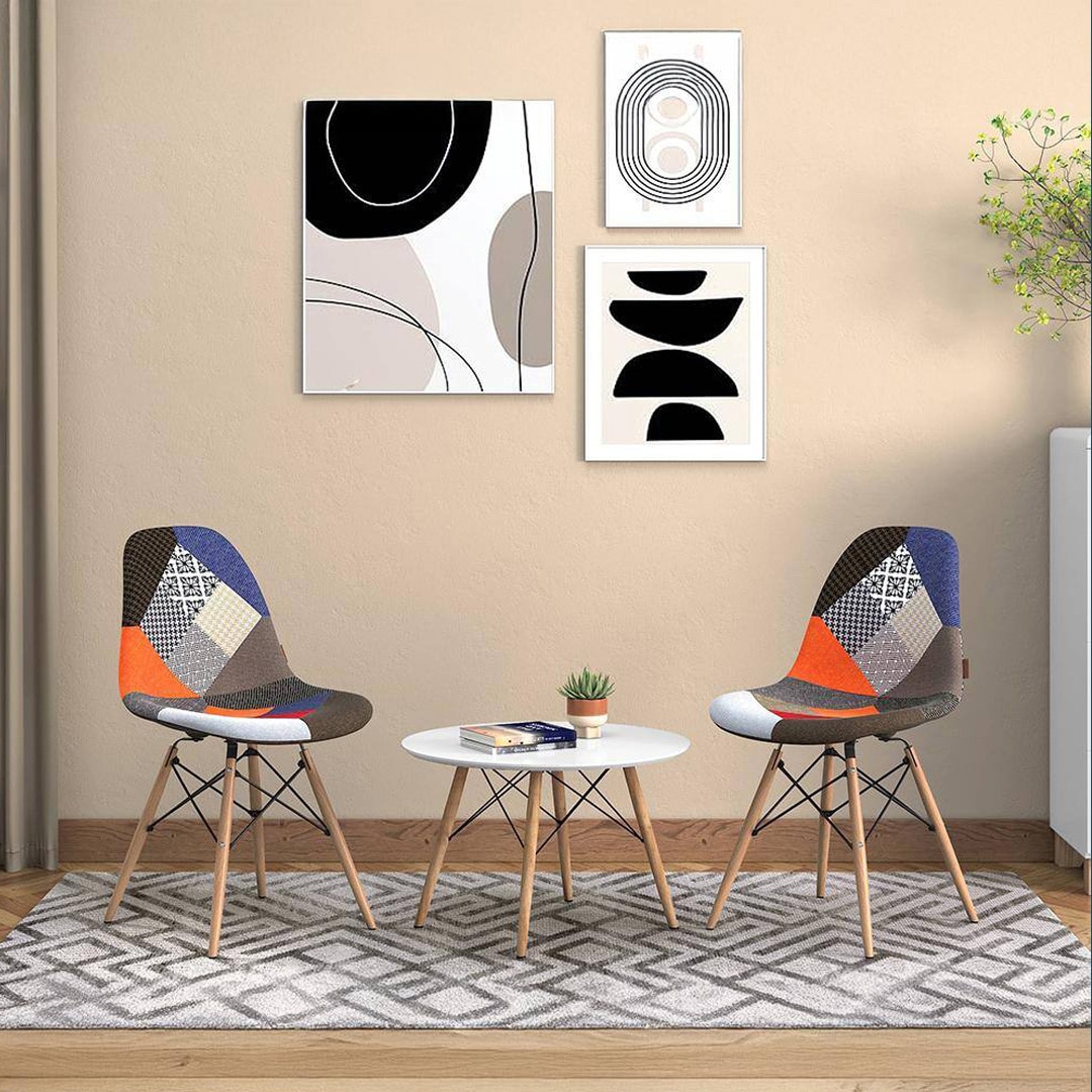 DSW Side Chair Replica in Patchwork Colour