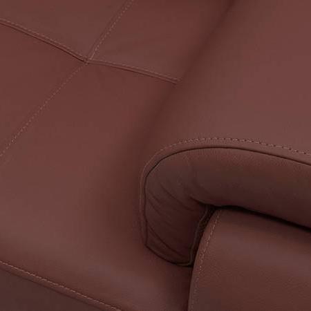Trissino 1 Seater Leather Sofa in Wine Colour