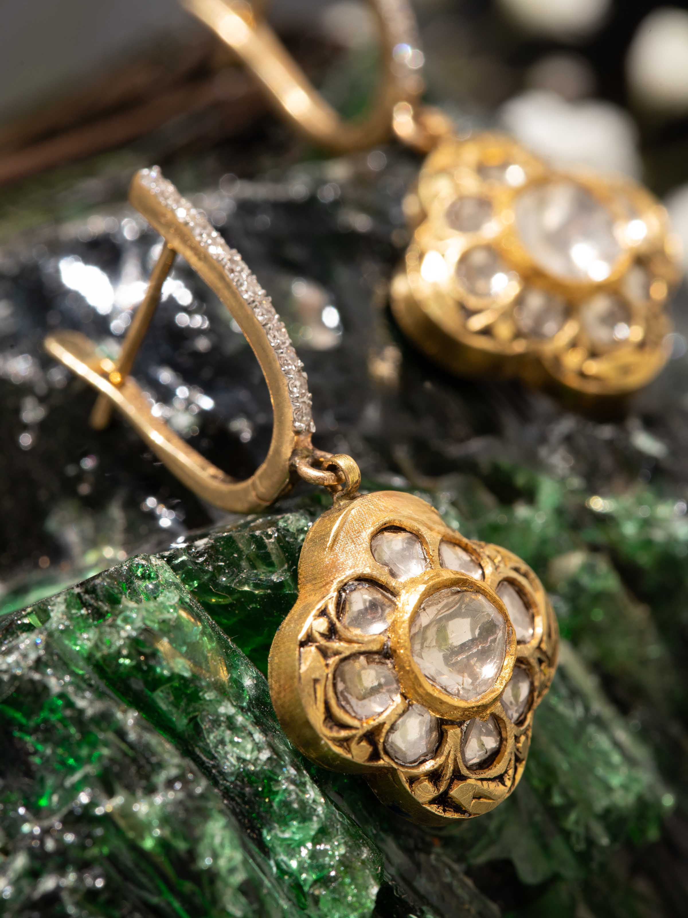 Partash 18 Karat Gold Drop Earrings