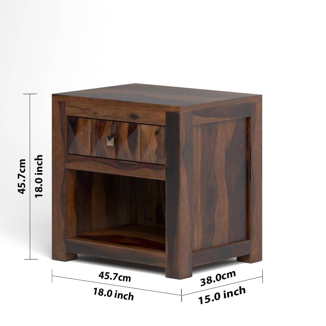 Diamond Solid Wood Bed Side In Provincial Teak Finsh