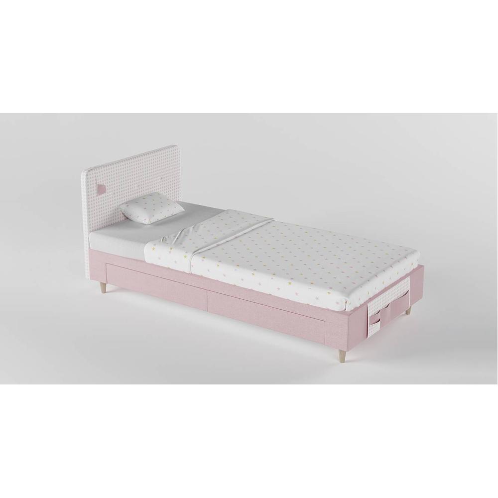 Color Play Engineered Wood Drawer Storage Bed in Pink Colour