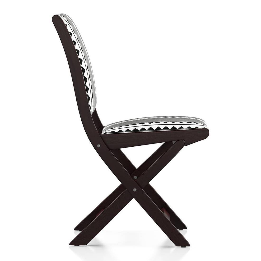 Bellucci Accent Chair in Mahogany Finish (Black & White Colour)