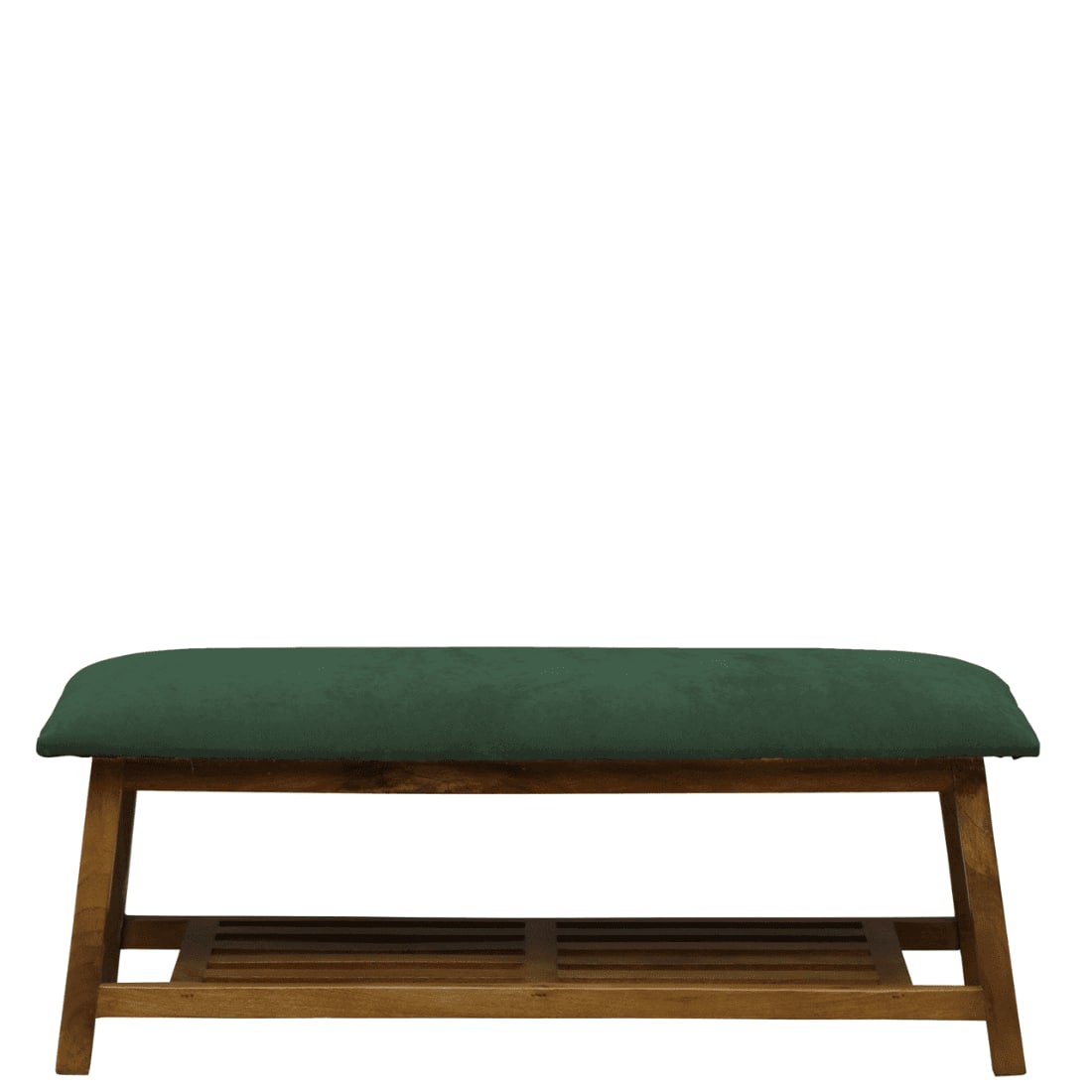 Honefoss Solid Wood Shoe Rack with Seating in Walnut Brown finish