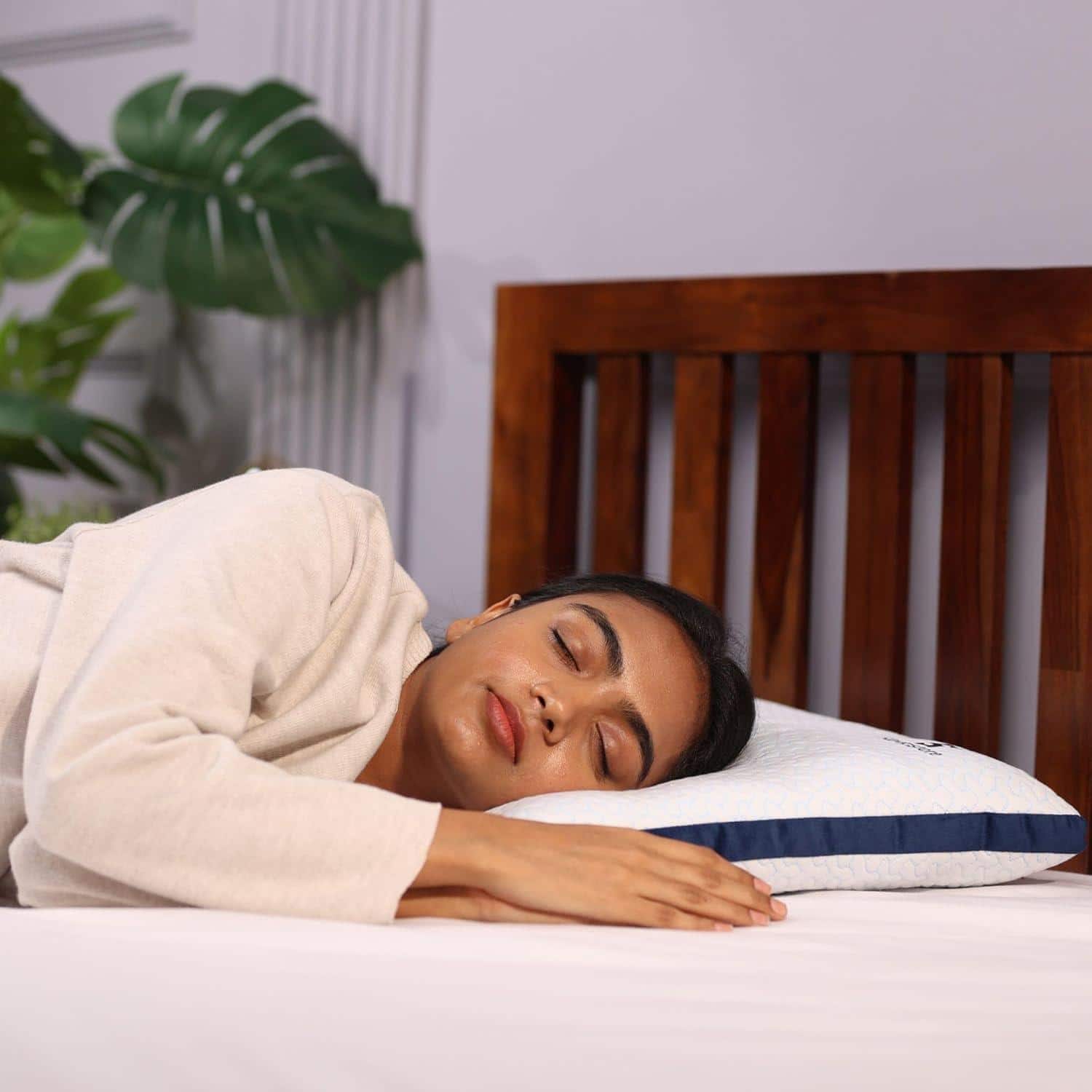 Pack of 1 Fibrom Slim Pillow