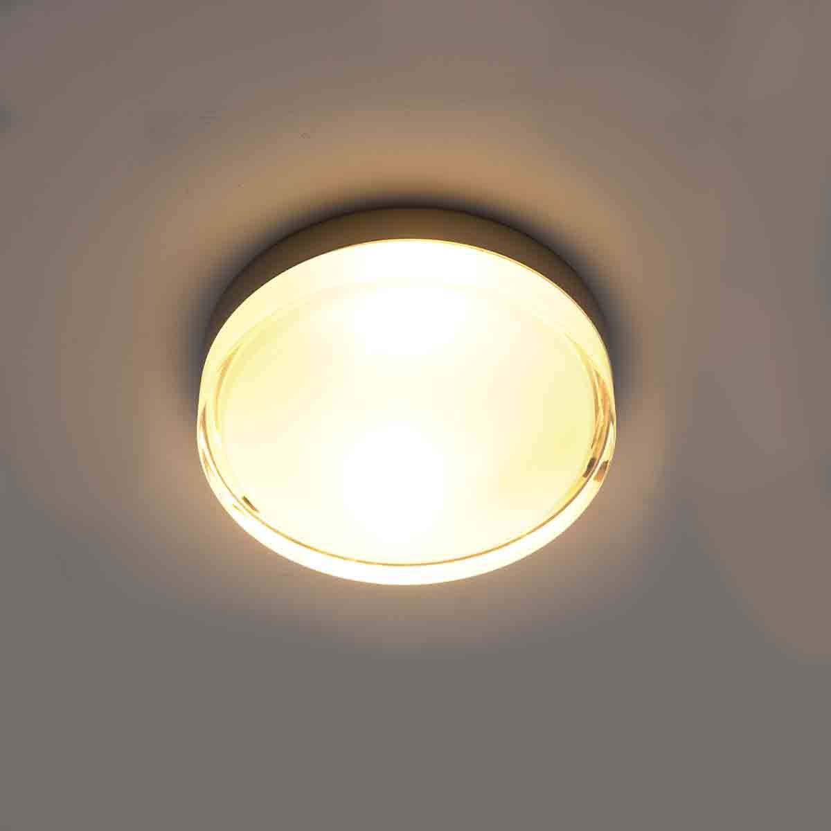 Hanna Round Large Flush Ceiling Light In Nickel Finish