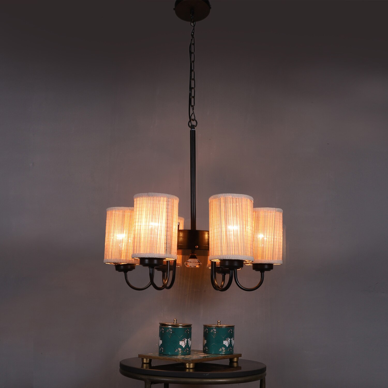 Devansh Dual Gold Metal  Wallmounted Lamp With Cotton Off-White Shade