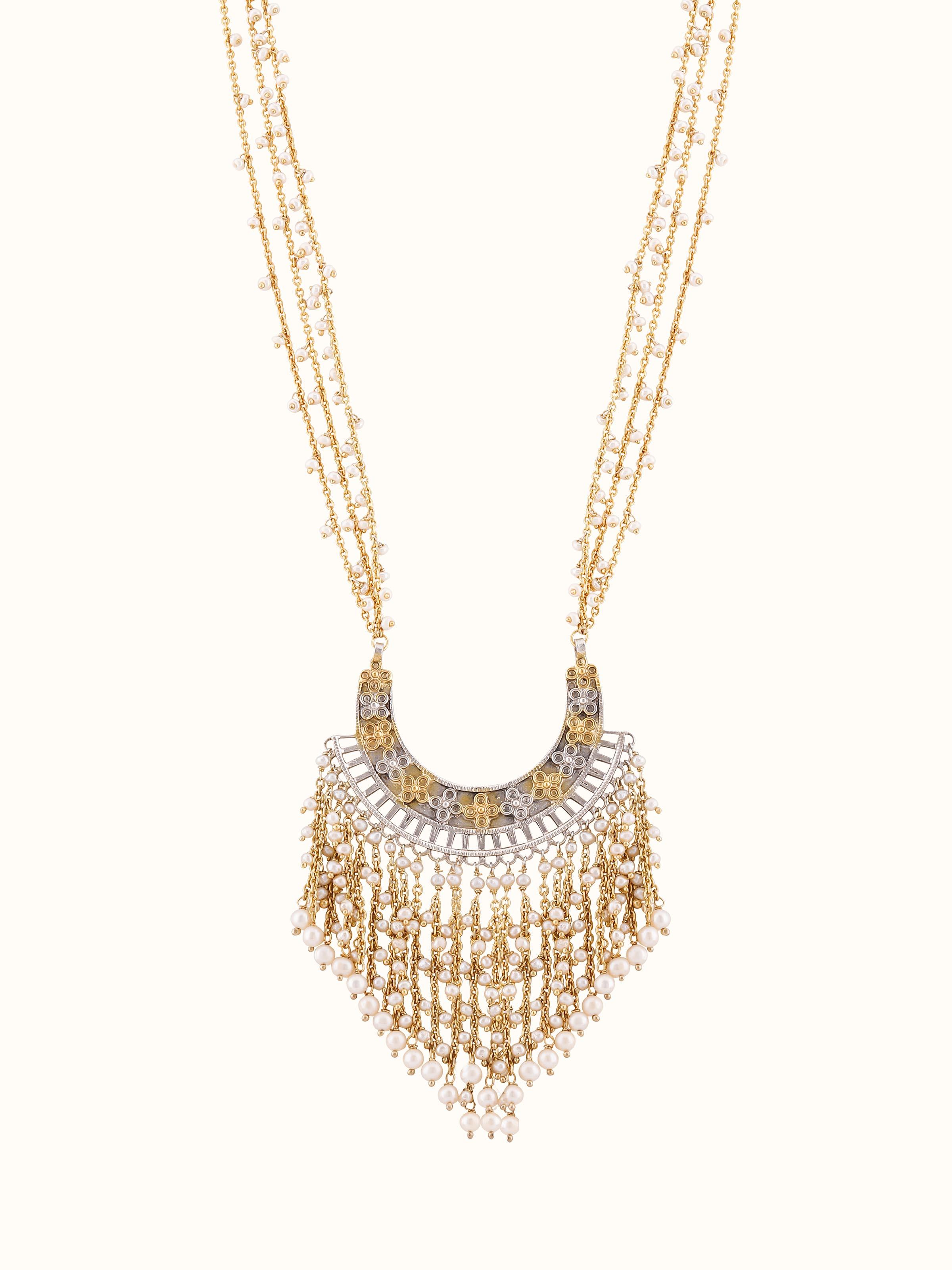 Silver Smithing Long Necklace