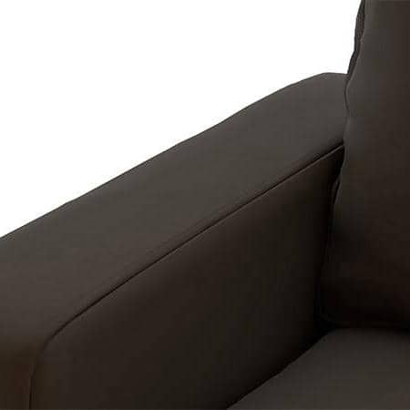 Apollo Compact Sofa (Colour : Chocolate, Cushion : Soft, Seating Capacity : Left Aligned 3 Seater + Left Aligned Chaise + Ottoman)