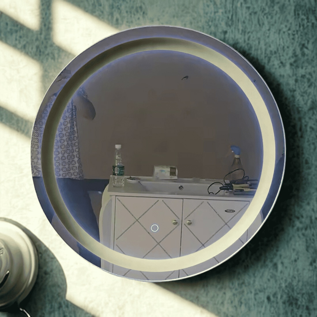 Round LED  Mirror with Lights Dimmable Vanity Mirror