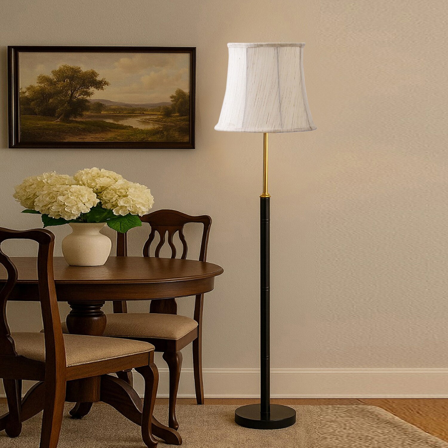 Devansh Wood & Metal Floor Lamp