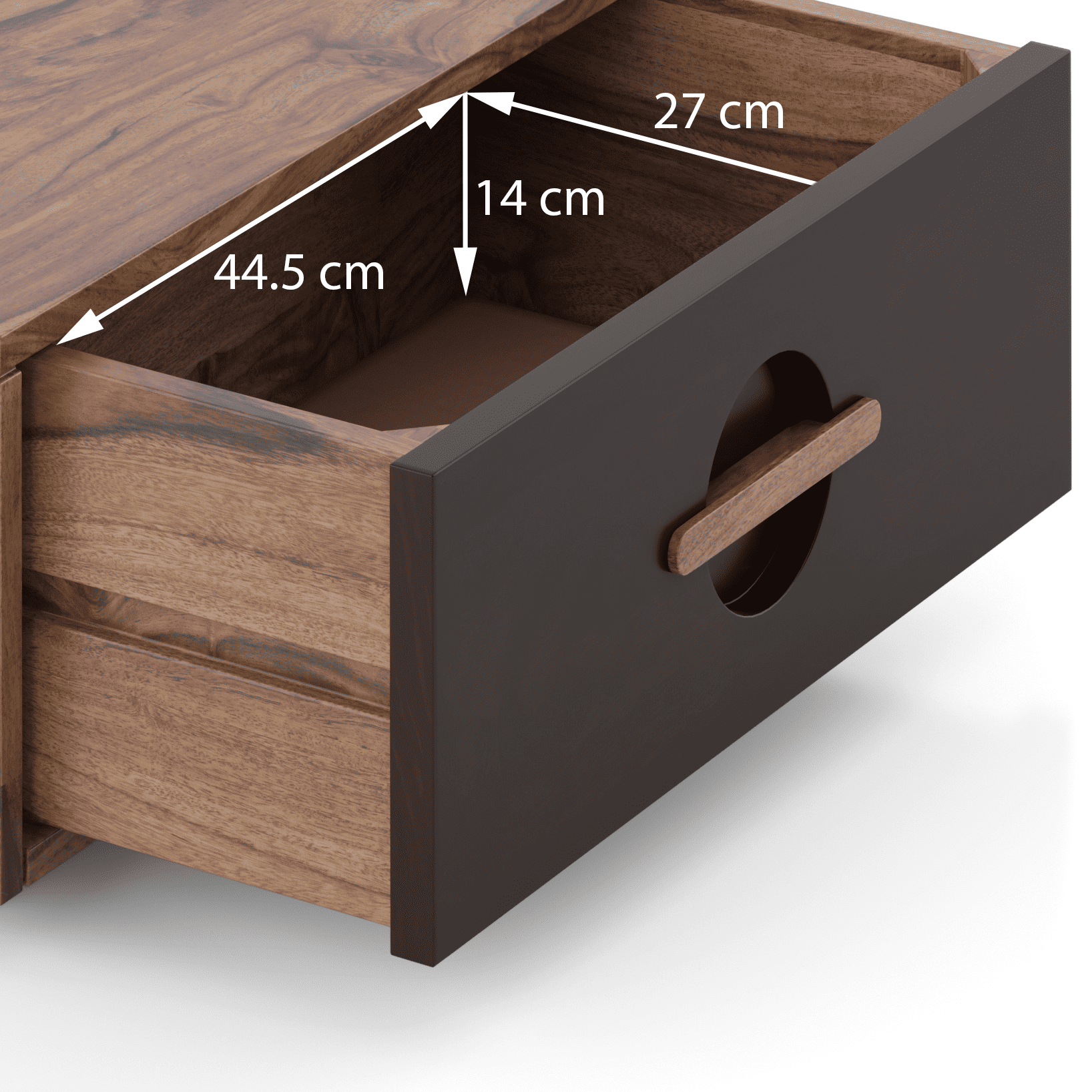 Cayo Bedside Table Two Tone Finish