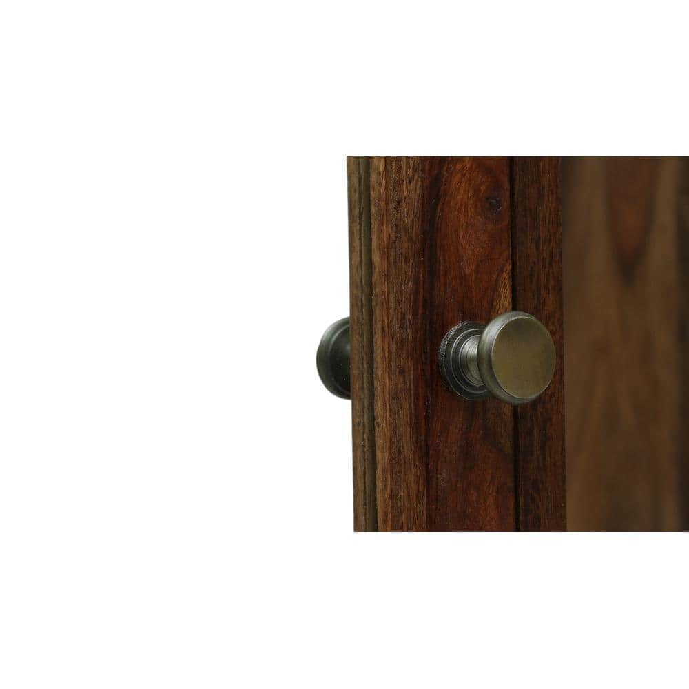 barrie solid wood mirror in brown colour