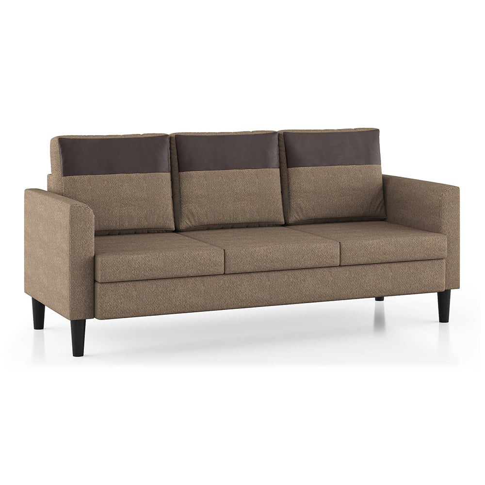 Hugo 3 Seater Fabric Sofa (Oat Beige)
