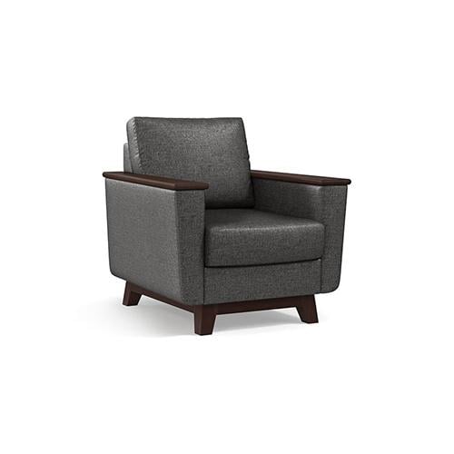 Corby Essential 1 Seater Fabric Sofa in Steel Colour