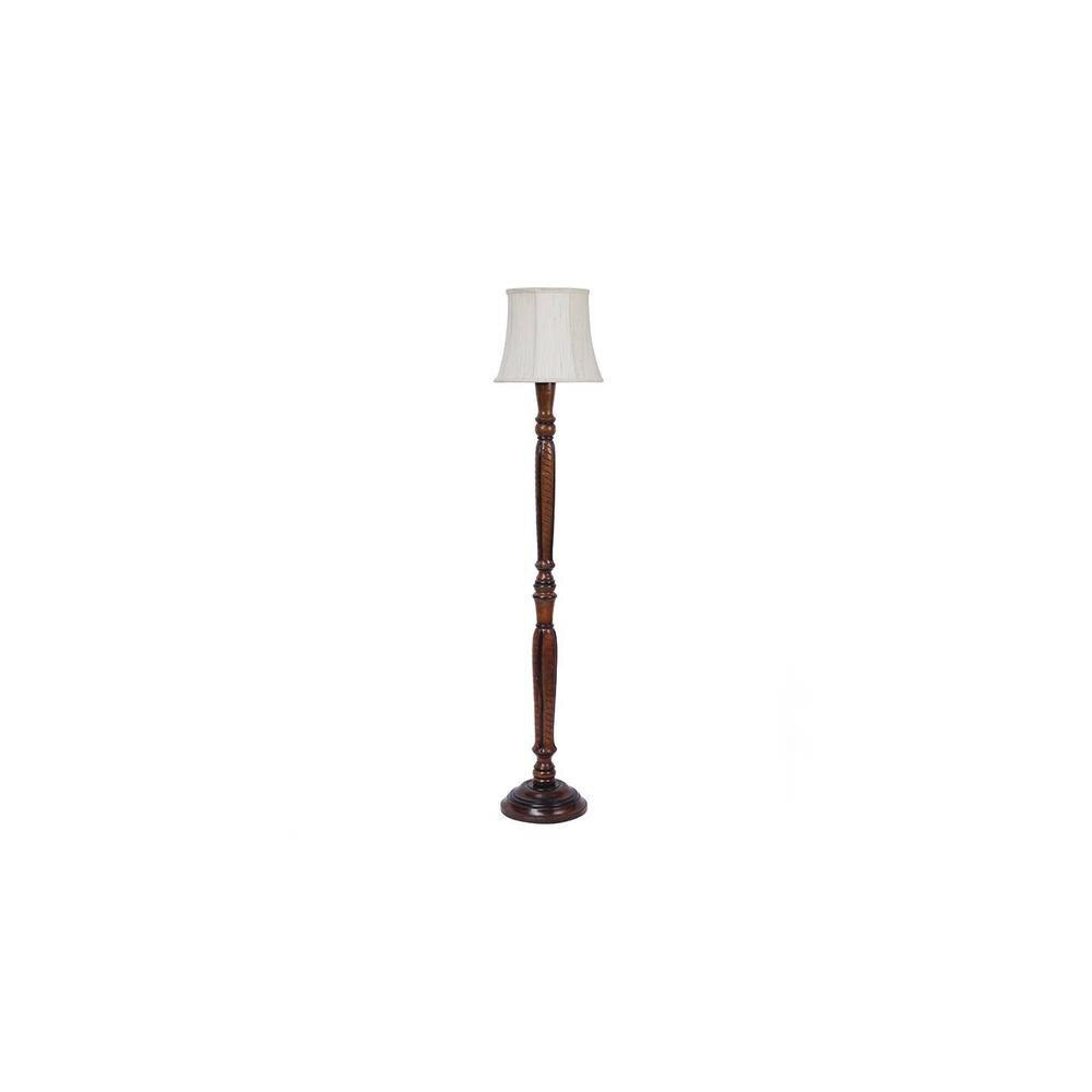 Calloway Brown Cotton Shade Floor Lamp