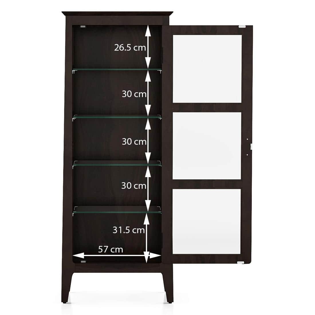 Satori Solid Wood Bookshelf in American Walnut Finish