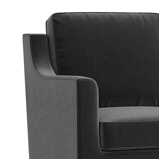 Abbey Sofa Set (Colour : Pebble Grey, Cushion : Hard, Seater : 2+1+1)