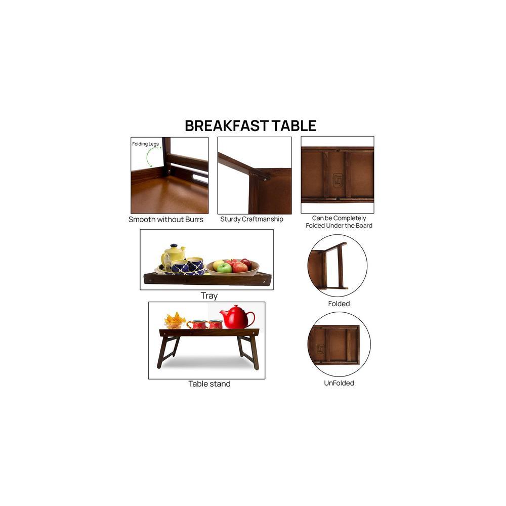 Majestic Tusker Solid Wood Bookshelf and Serving Tray In Multicolour