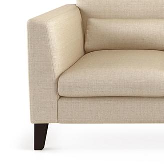 Lewis 3 Seater Fabric Sofa in Pearl Colour
