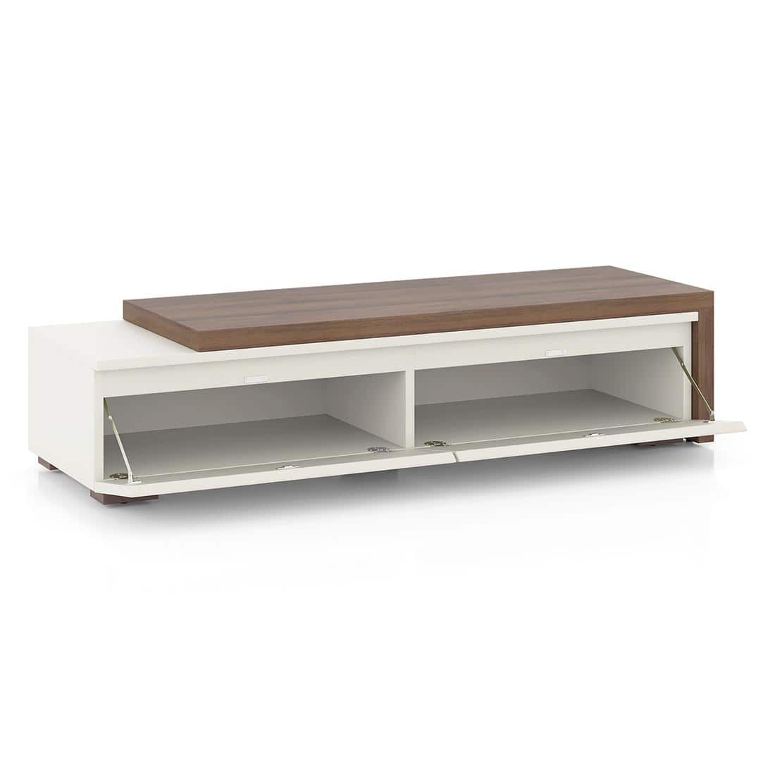 Bayern Engineered Wood 75 Inch TV Unit in Danish Walnut Finish
