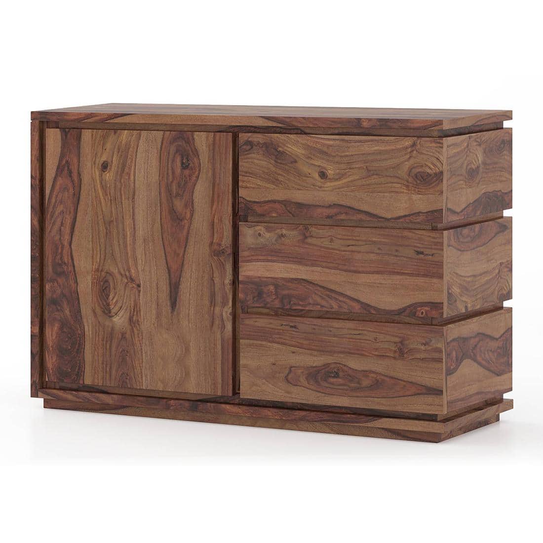 Vector Solid Wood Sideboard in Teak Finish