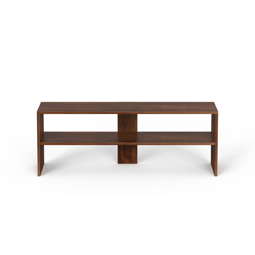 Oliver Engineering Wood Wall Mount TV Entertainment Unit Set Top Box Stand/TV Cabinet with Shelves for Books & Decor Display Unit Bed Living Room Upto 42 inches (Brown Maple)