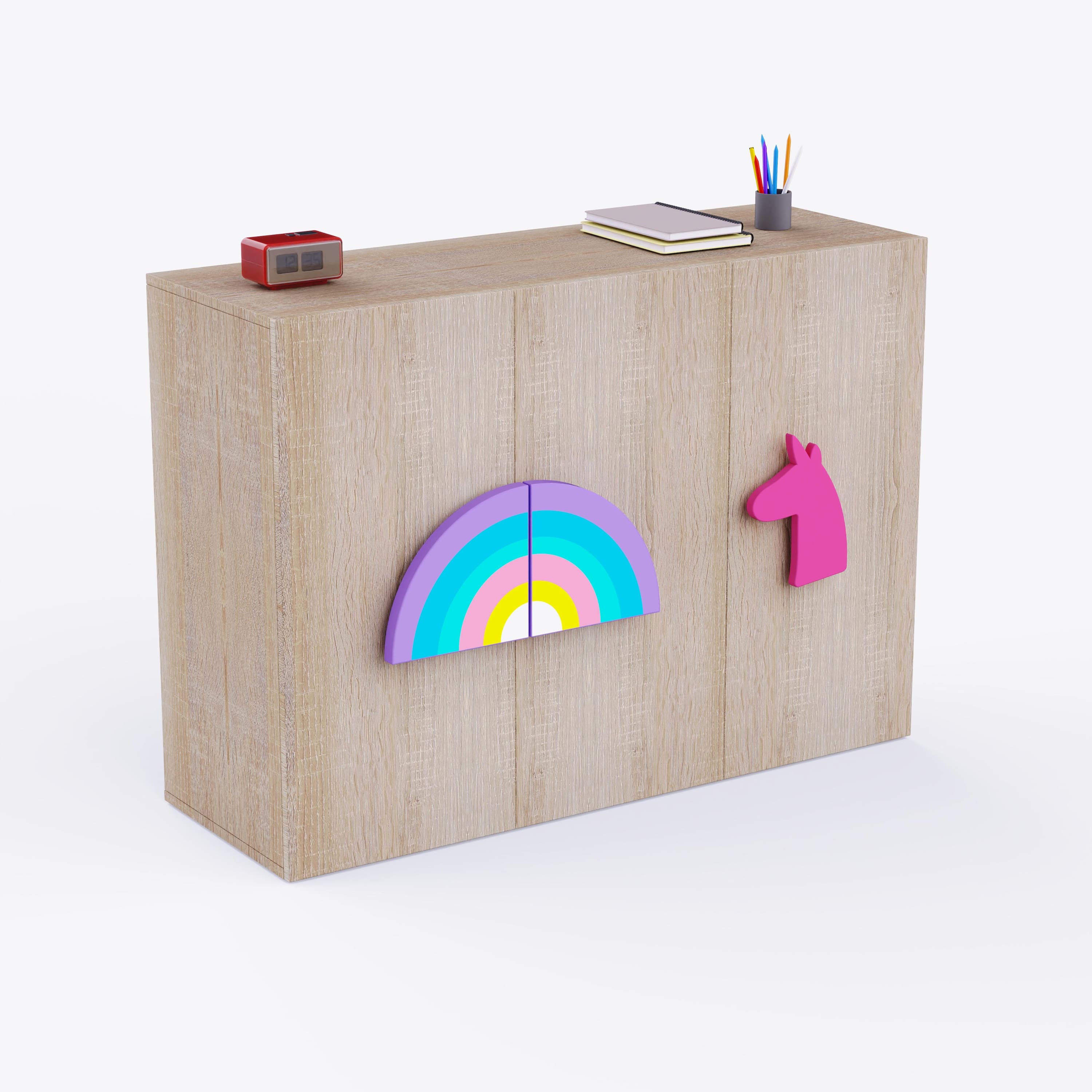 Unicorn'S Playground Cabinet Storage In Oak Colour