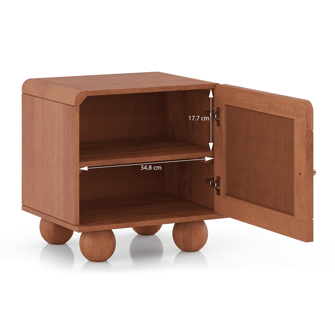 Takai Bedside Table in Red Cedar Finish