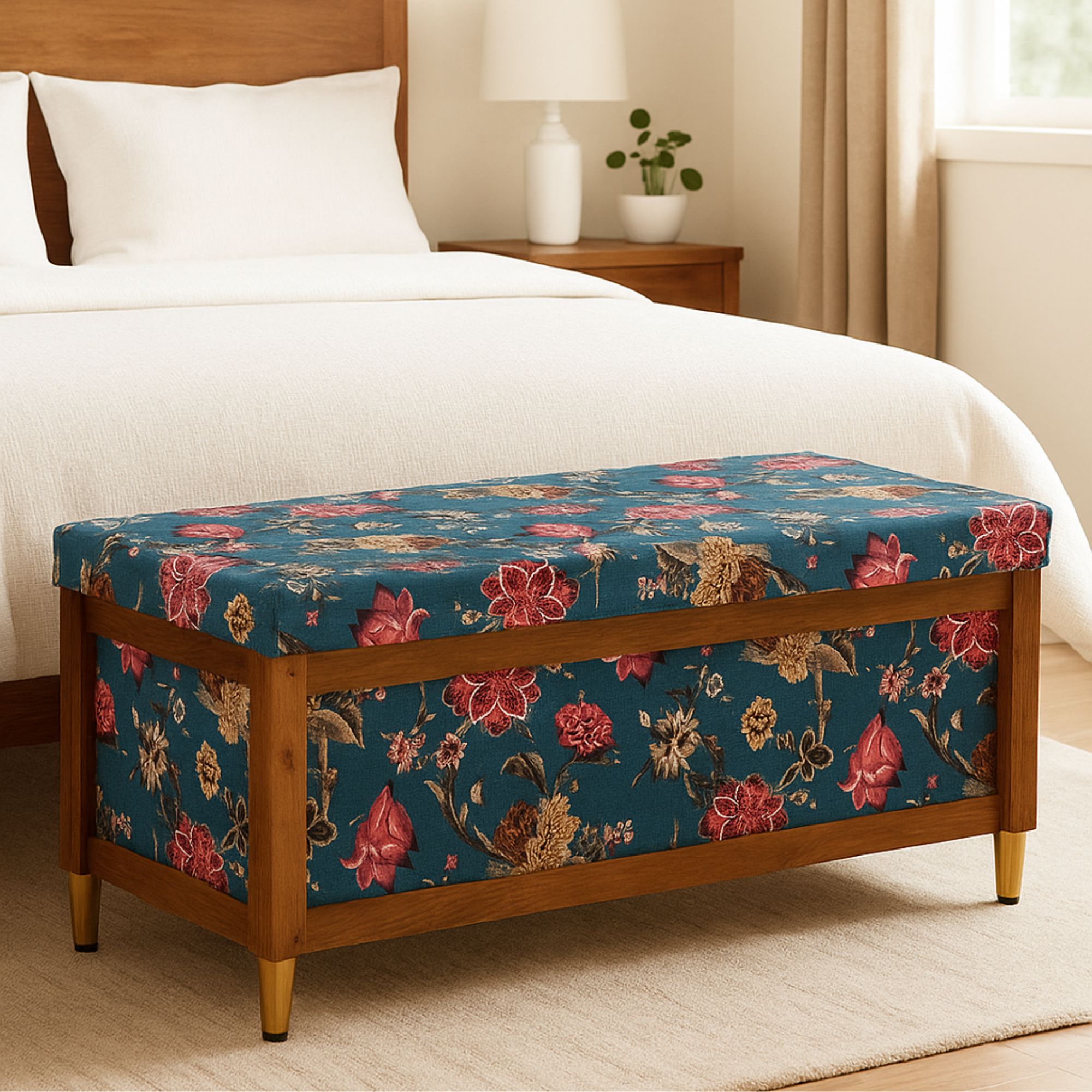 Harper Trunk In Turquoise Blue