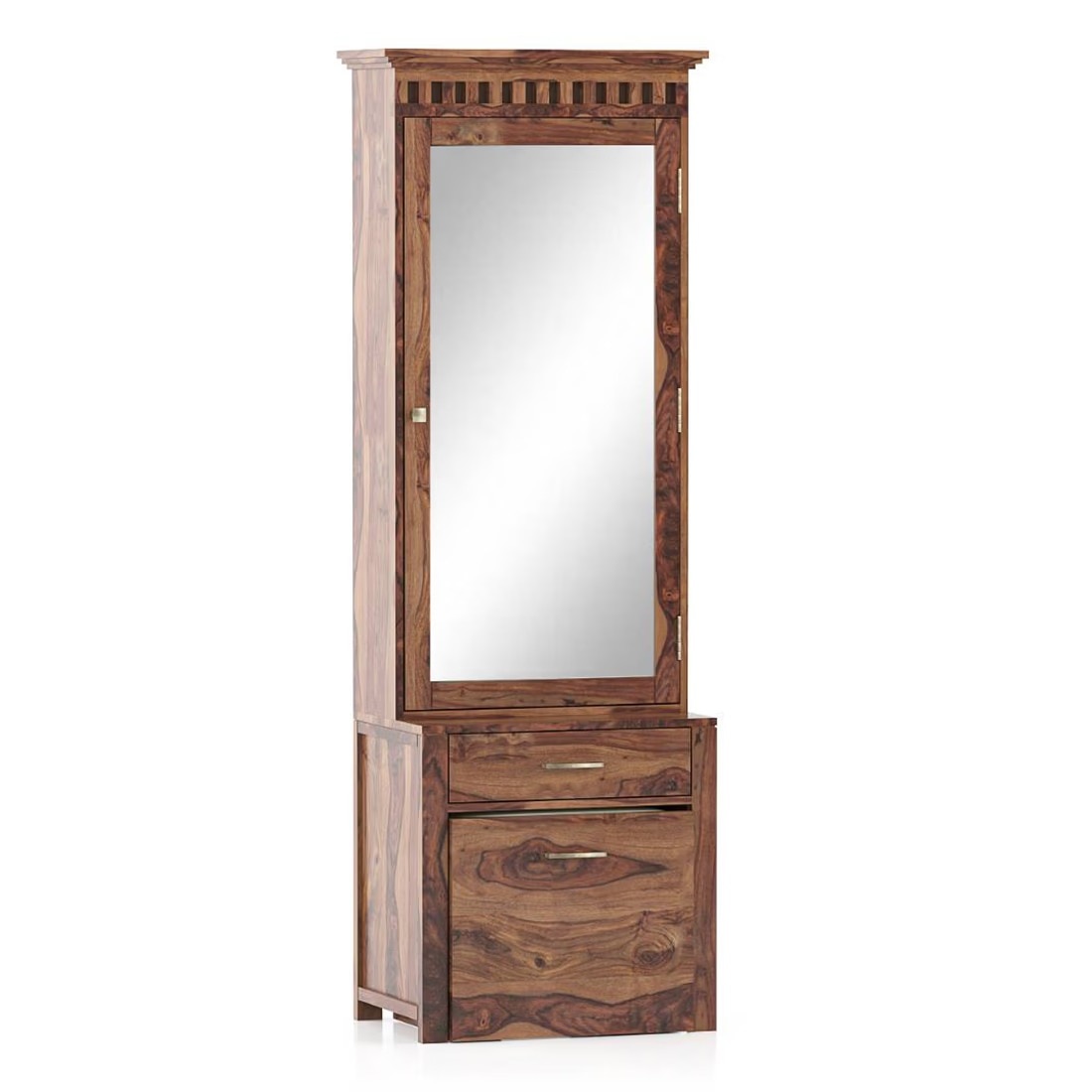 Fidora Dressing Table With Stool in Teak Finish