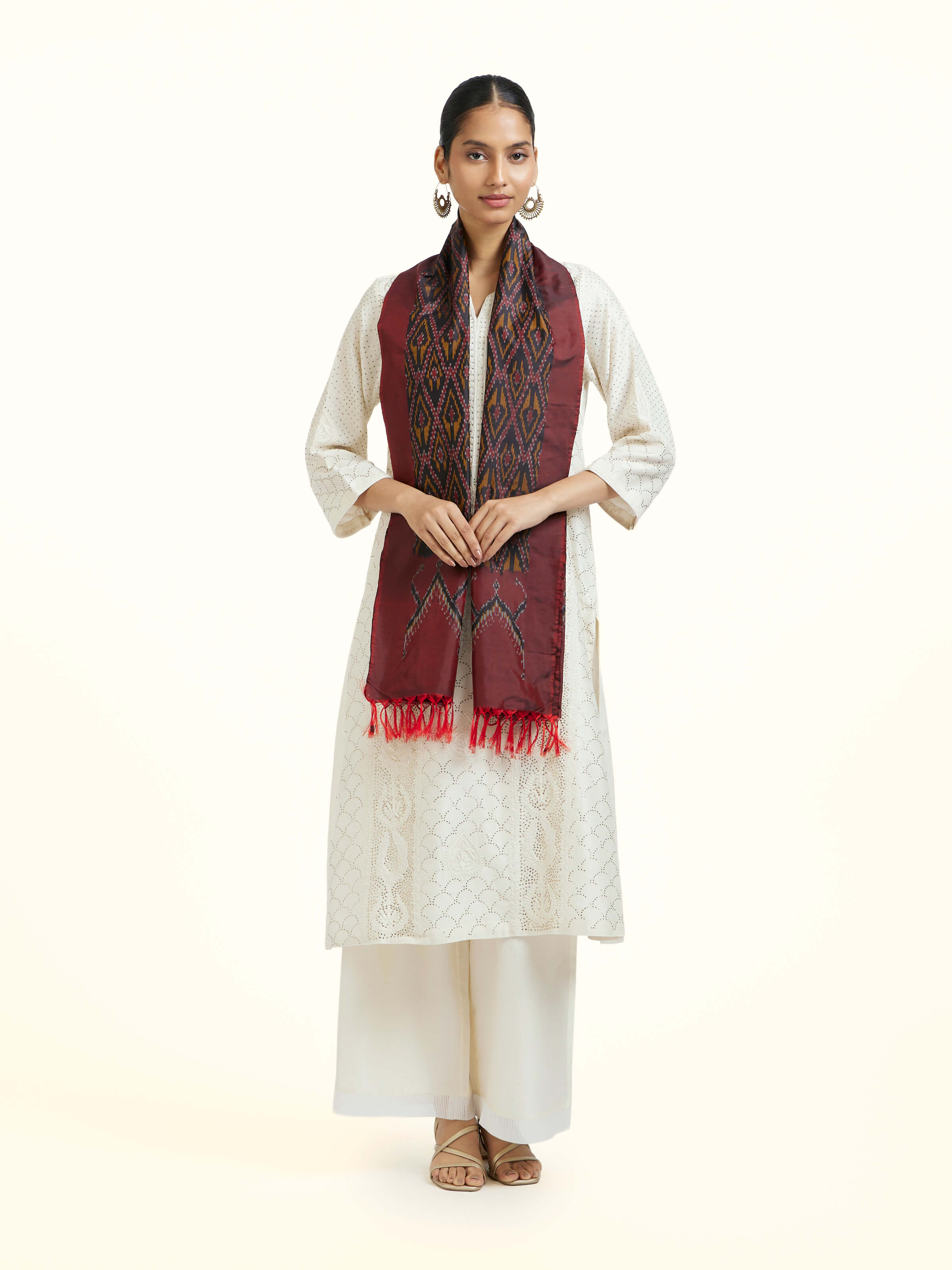 Assorted Silk Pochampally Warp Ikat Stole