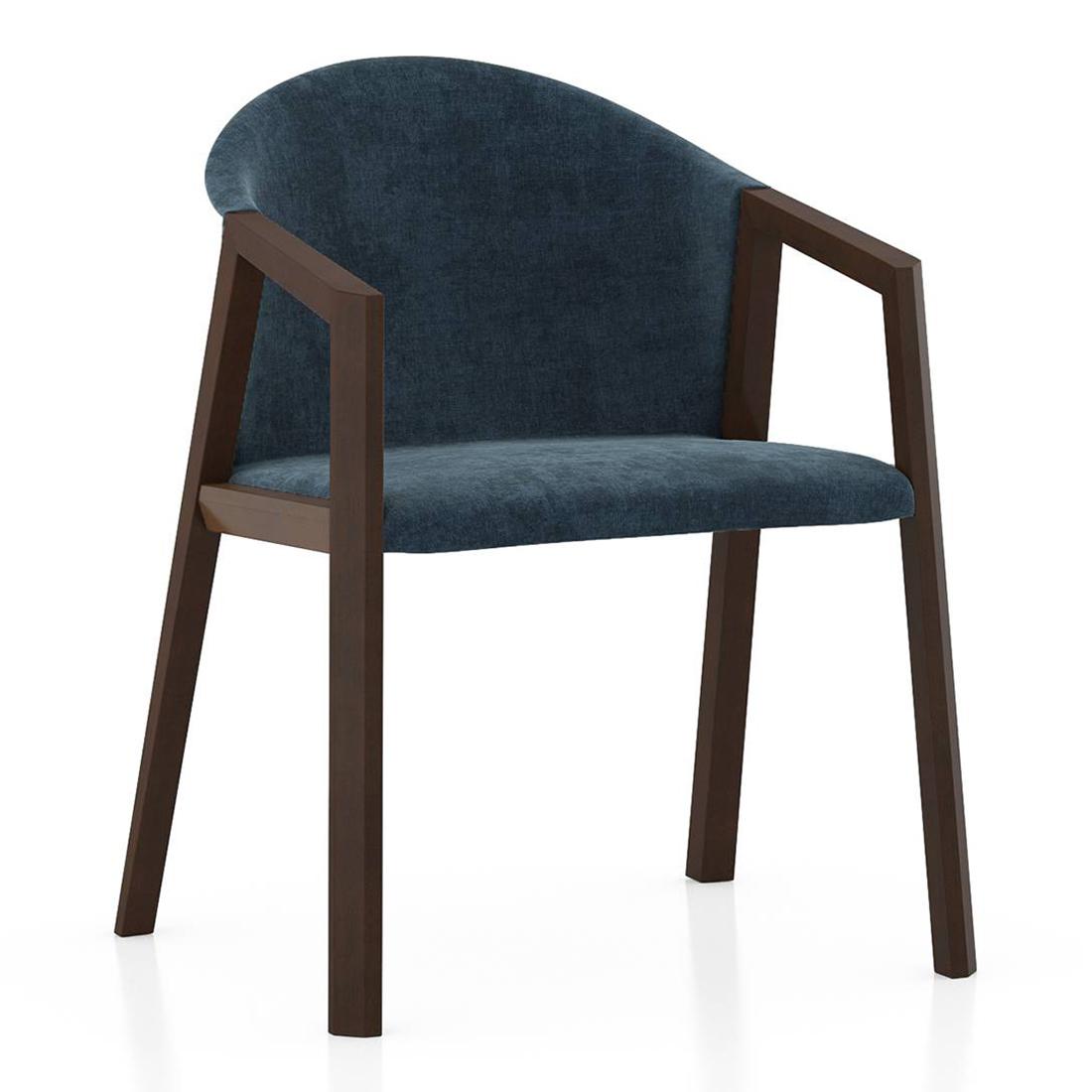 Dorothy Fabric Accent Chair In Blue Colour