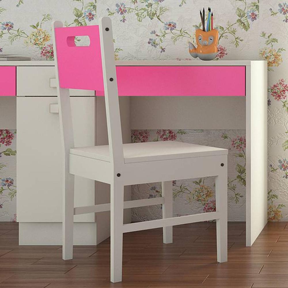 Lavista Solid Wood Kids Chair in Barbie Pink Colour