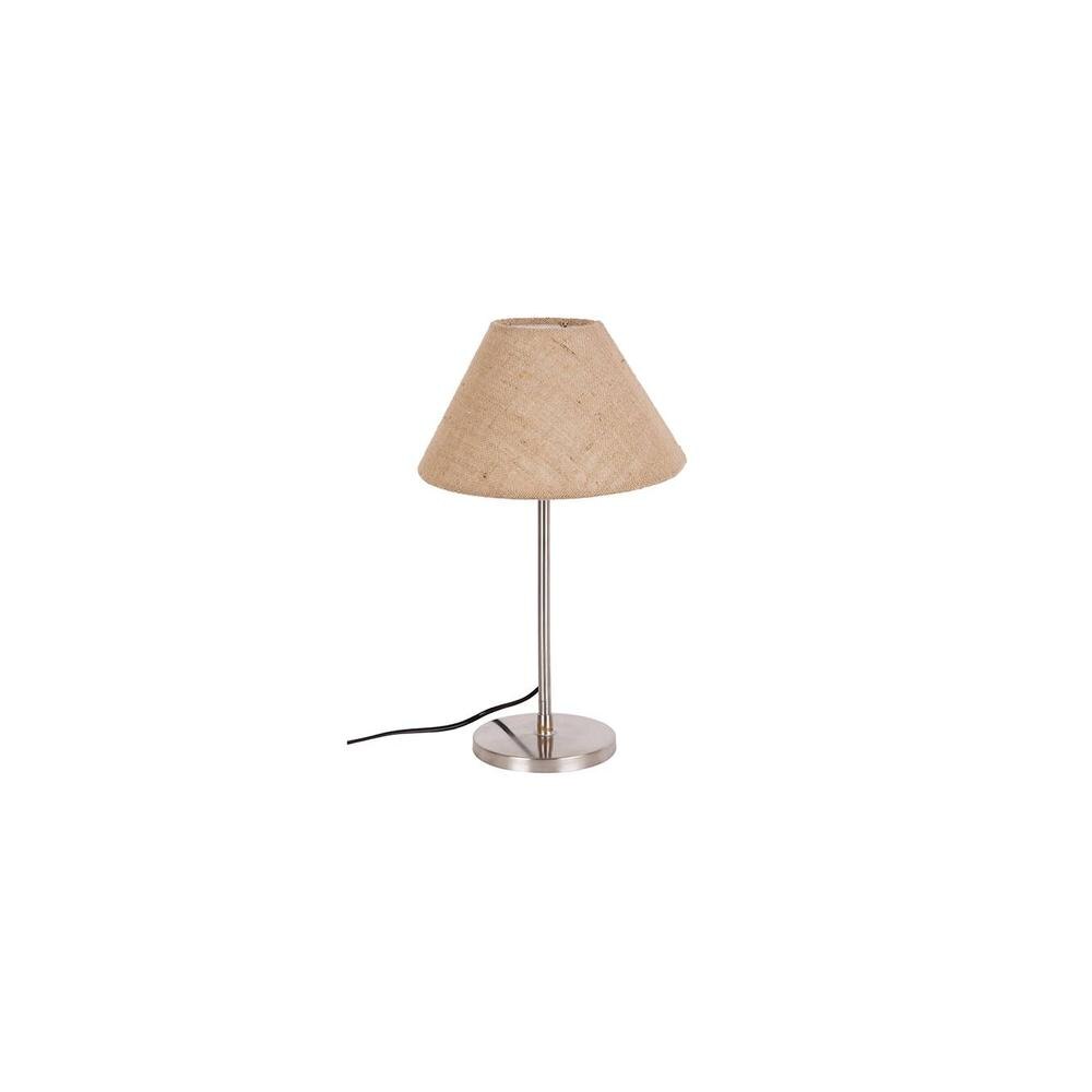 Murphy Beige Natural Fiber Shade Table Lamp with Steel Steel Base
