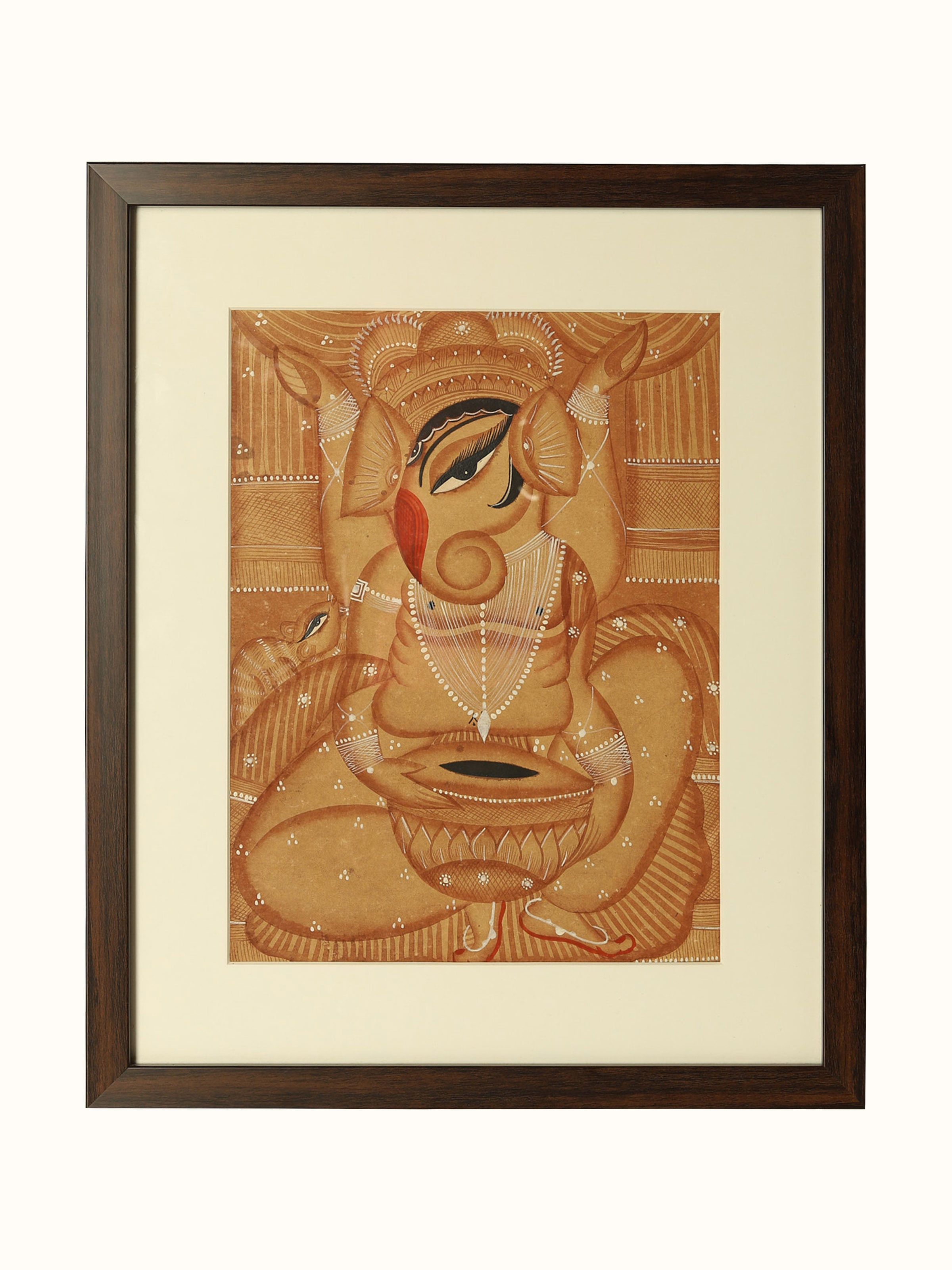 Ganesha on Mooshik Kalighat Painting