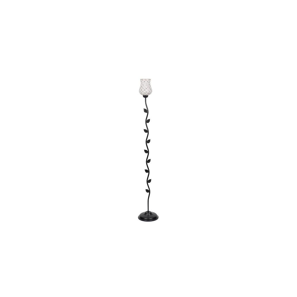 Robert Black Glass Shade Floor Lamp