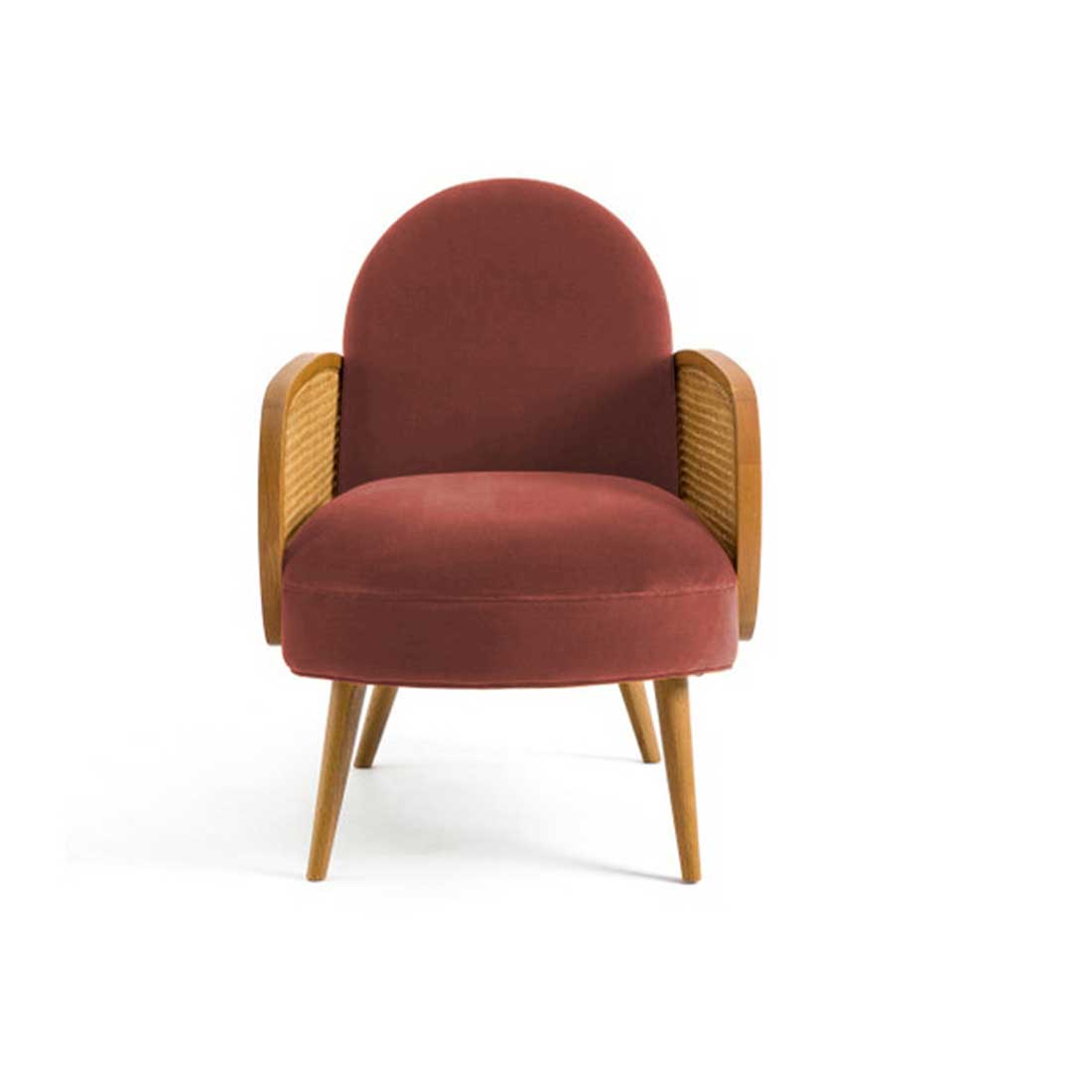 Holden Cane Accent Chair in Pink Colour