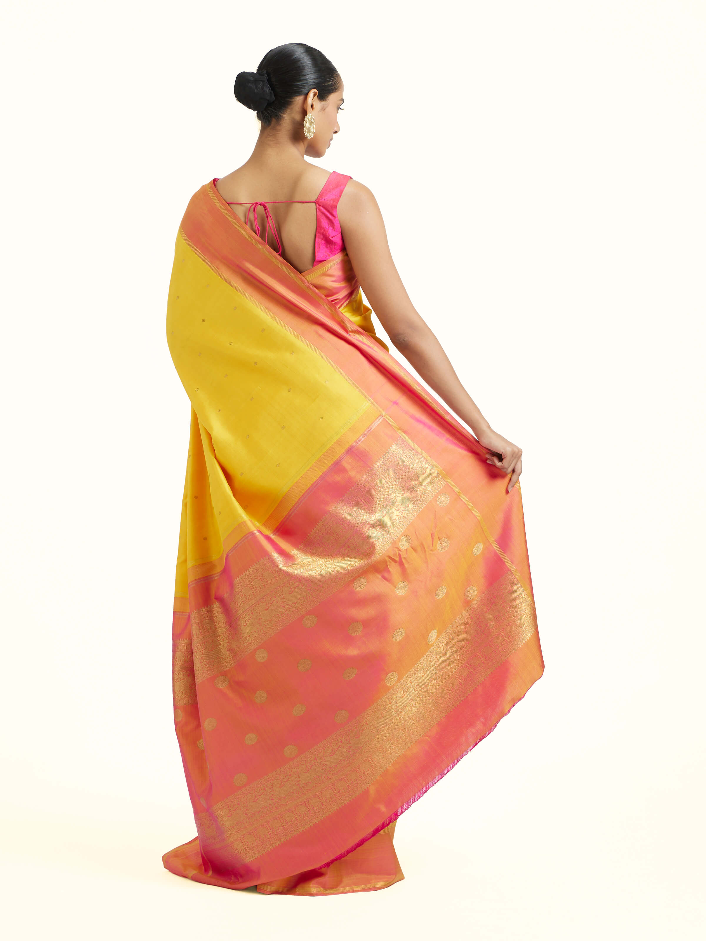 Yellow Silk Kancheepuram Saree